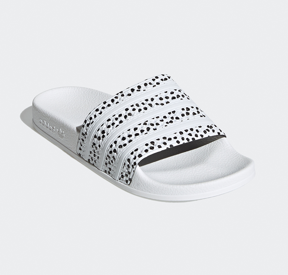 adidas Originals Adilette Womens - Dotted - White Black