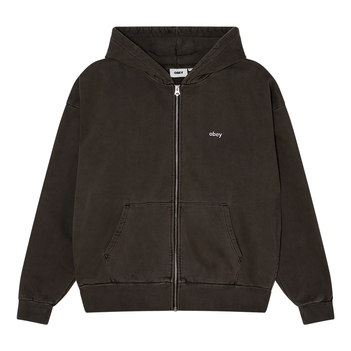 Lowercase Zip-Hoodie - Brown