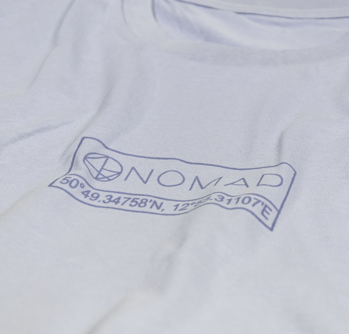 NOMAD Logo Shirt - Vintage Pastels - Blue detail