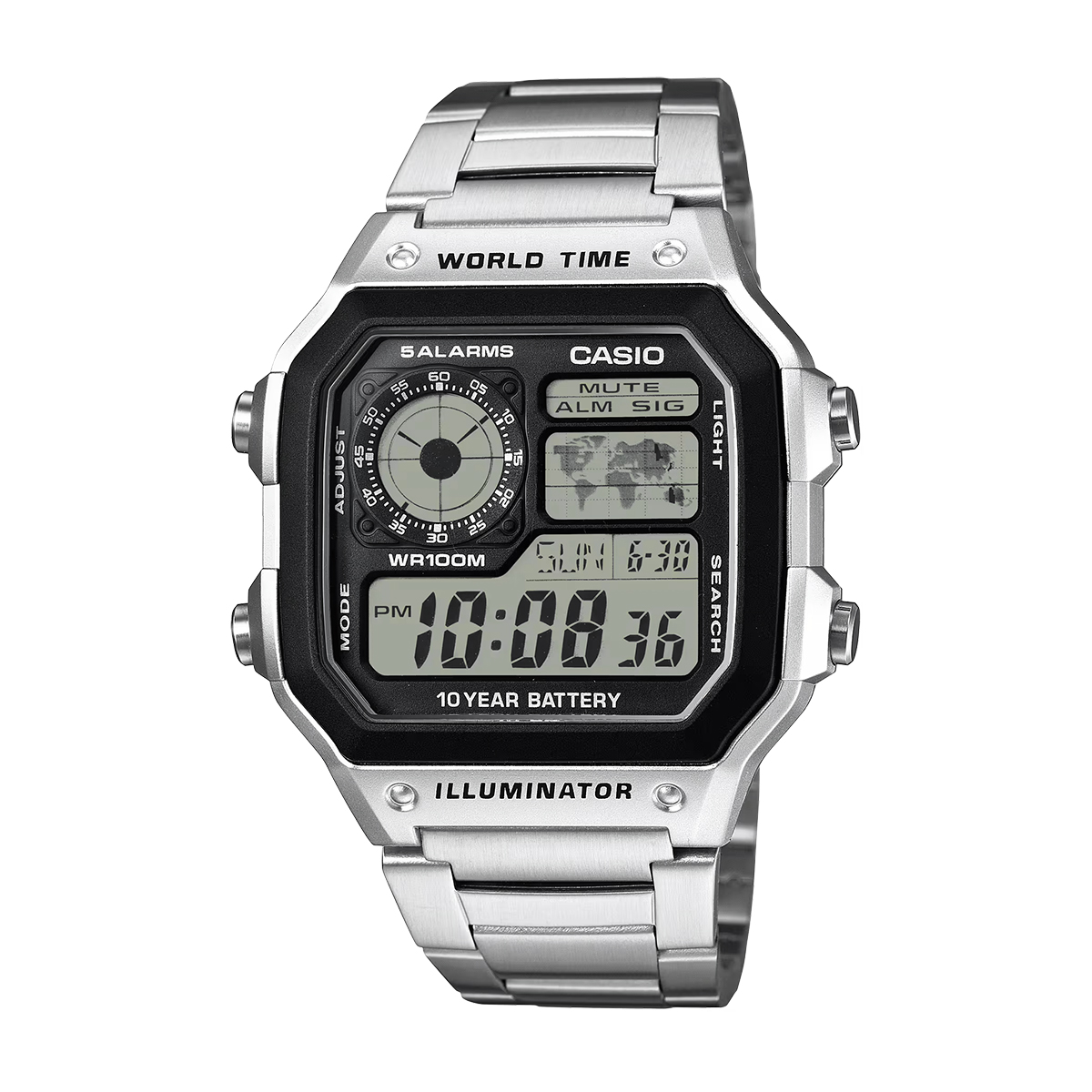 AE-1200WHD-1AV - Silver Black