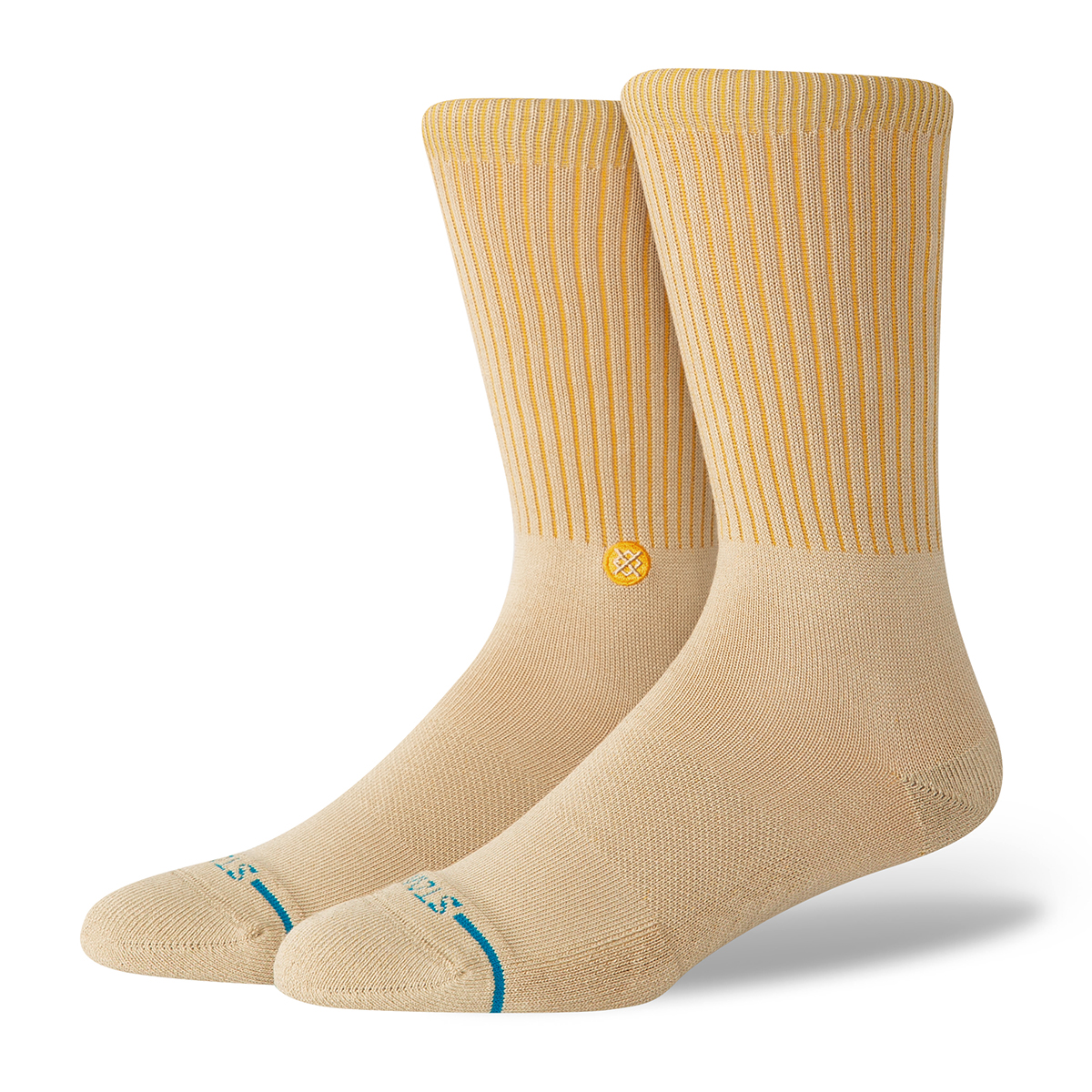 Icon Pop Crew Socks - Sand