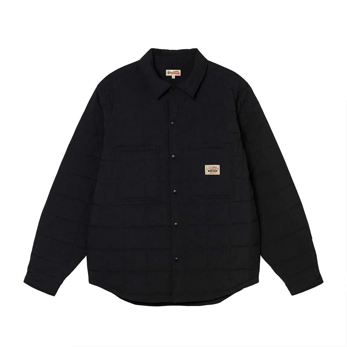 Quilted Fatigue Shirt - Black