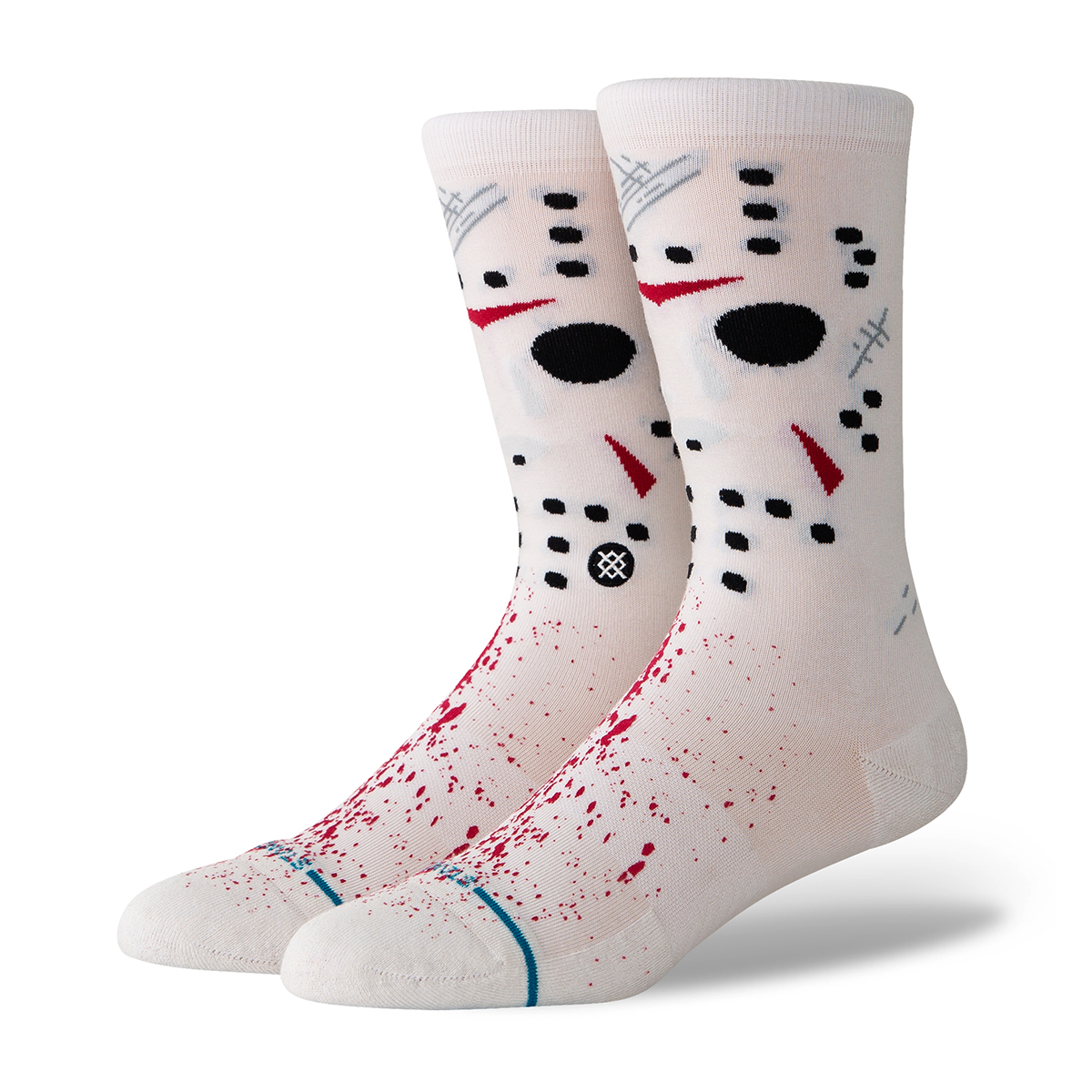 Jason Crew Socks - Friday The 13TH - Cream