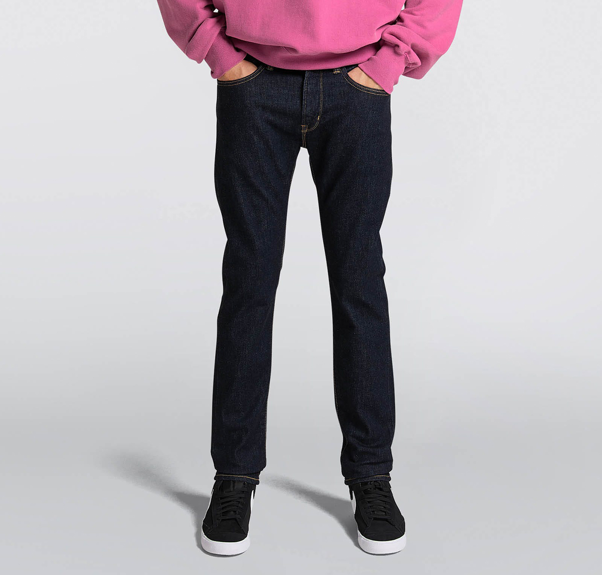 Slim Tapered 12oz Kaihara Organic Stretch Denim - Made In Japan - Blue Rinsed