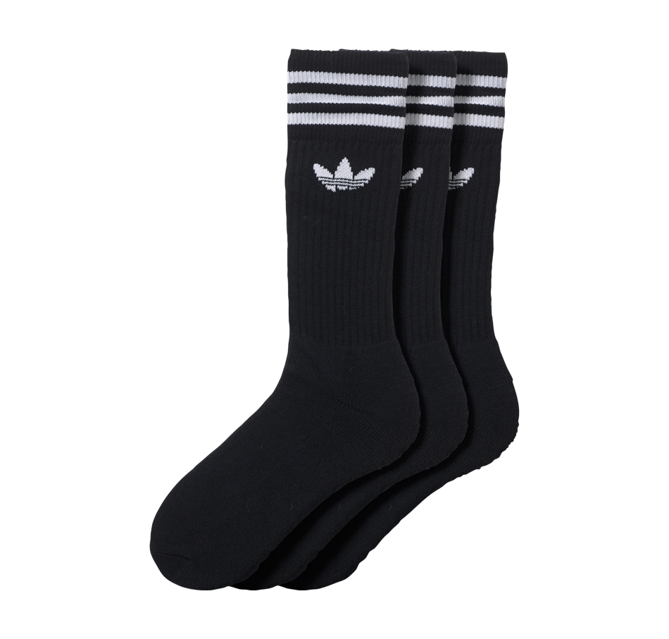 adidas Originals Trefoil Solid Crew Sock 3Pack - Black