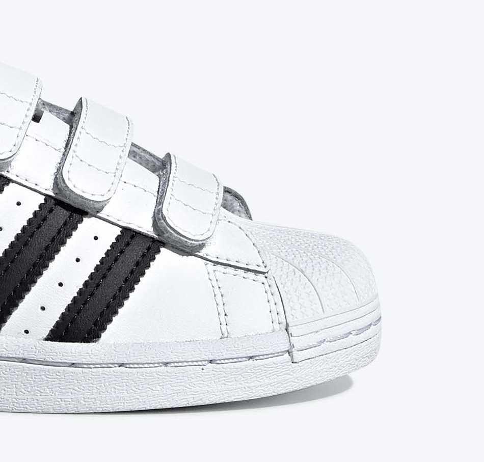 adidas Originals Superstar Strap GS Kids - White Black