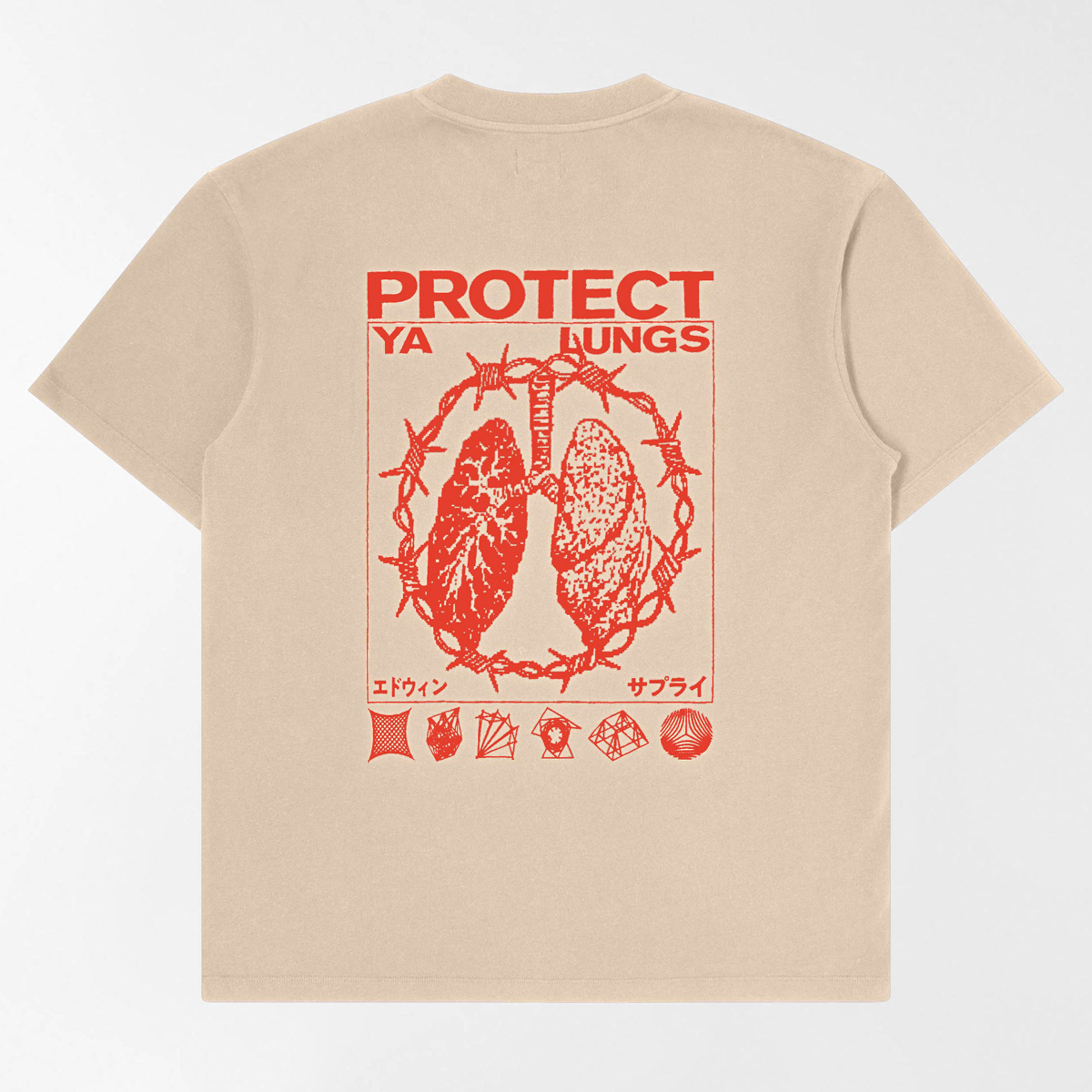 Protect Ya Lungs - Oversized Tee - White Pepper