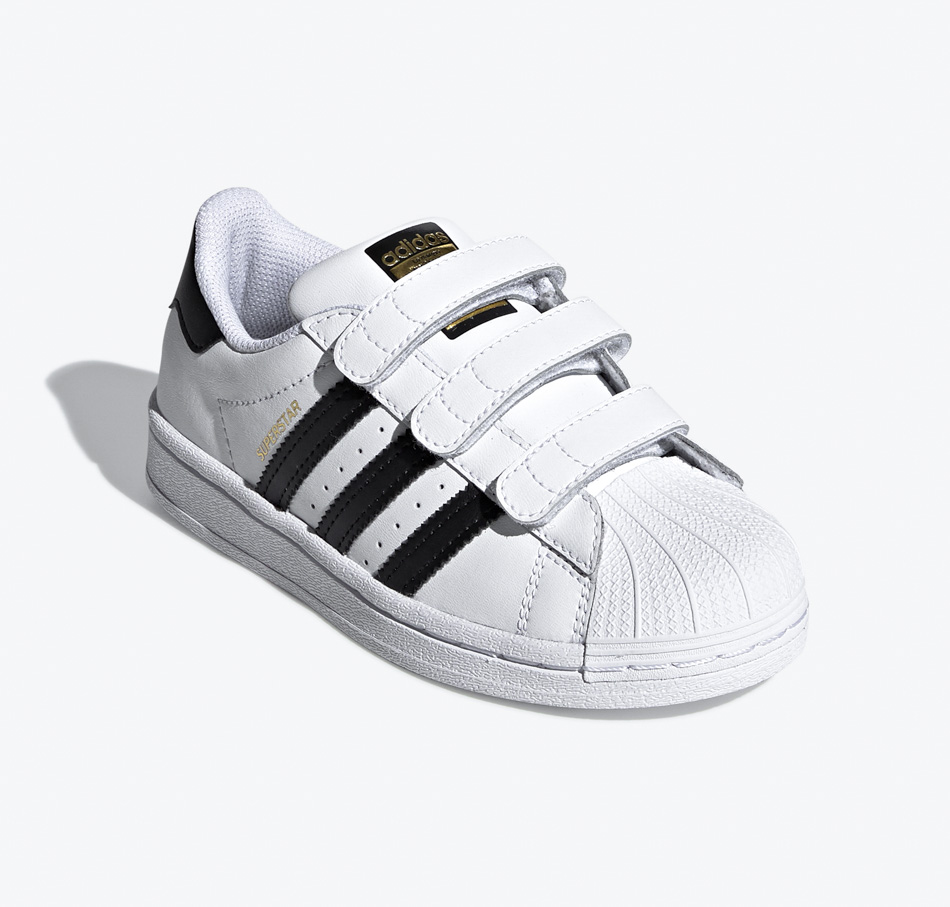 adidas Originals Superstar Strap GS Kids - White Black