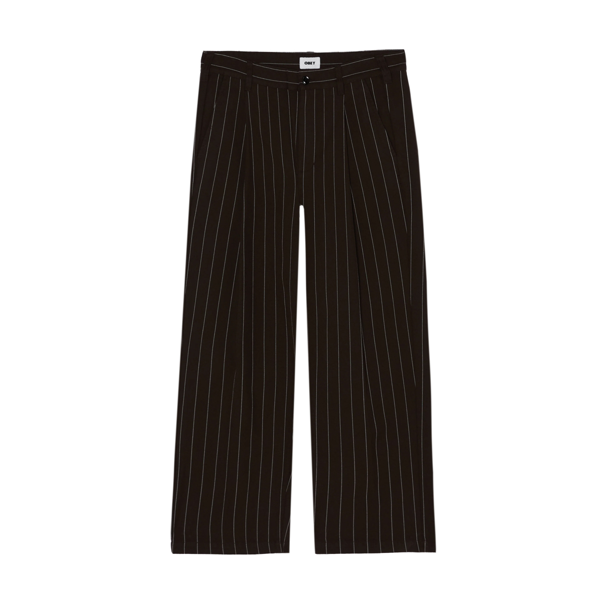 Dean Stripe Pleated Pant - Brown