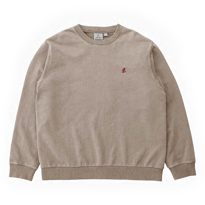 One Point Crewneck Sweatshirt - Pigment Dyed - Sand