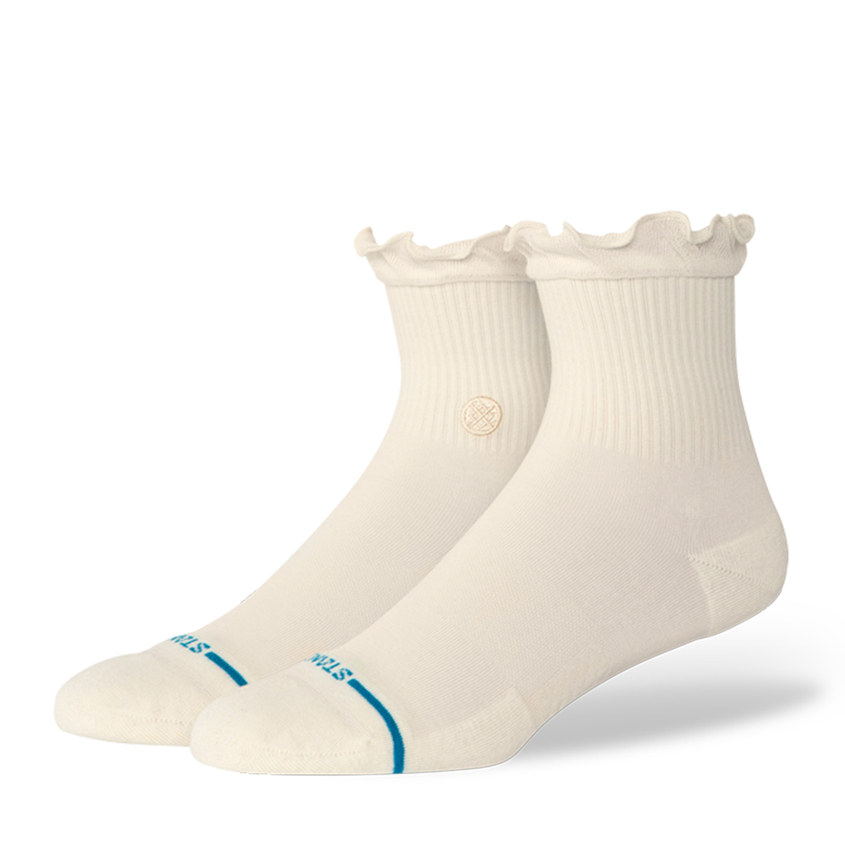 Ruffle Icon Quarter Socke - Ivory