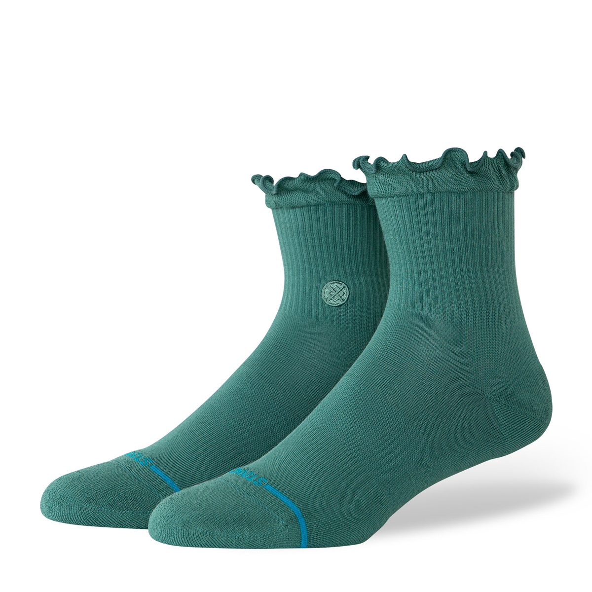 Ruffle Icon Quarter Socke - Teal