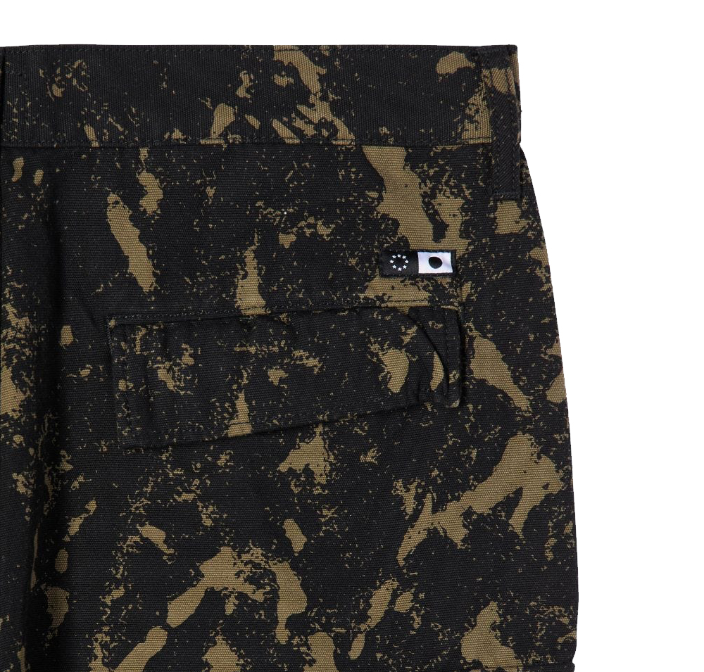EDWIN Jungle Cargo Pant Panama - Camo Grass AOP Garment Dyed detail