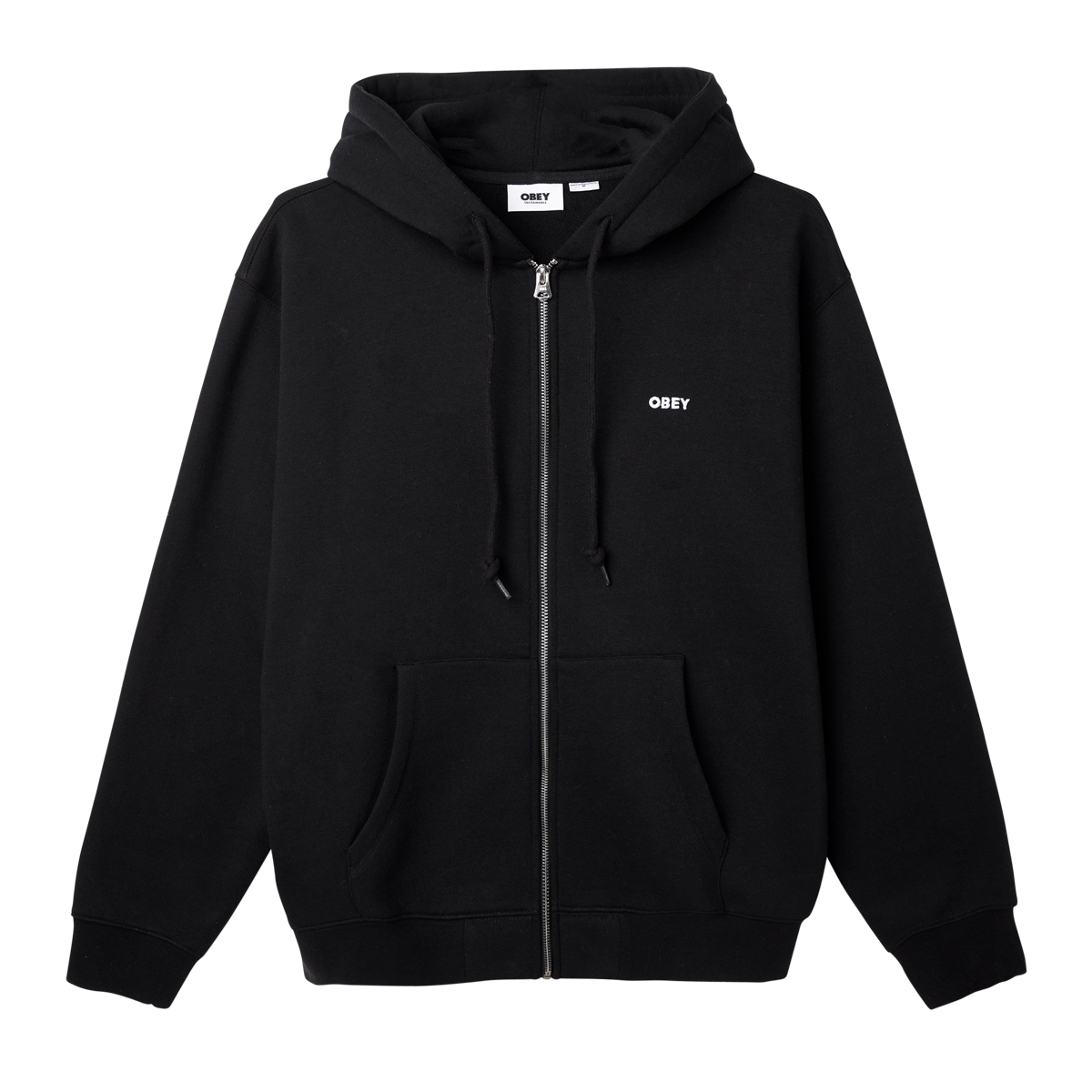Established Works - Classic Fit Zip Hoodie - Black