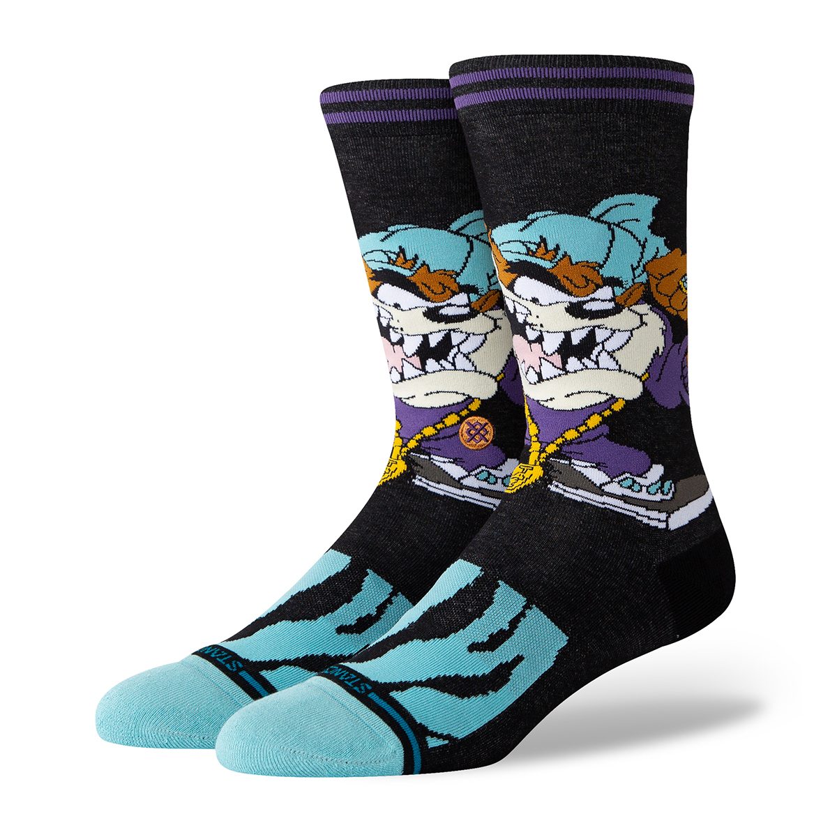 Taz Crew Socks - Looney Tunes - Black