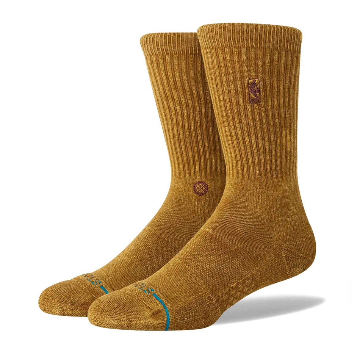 NBA Logoman Dyed Crew Socks - Gold