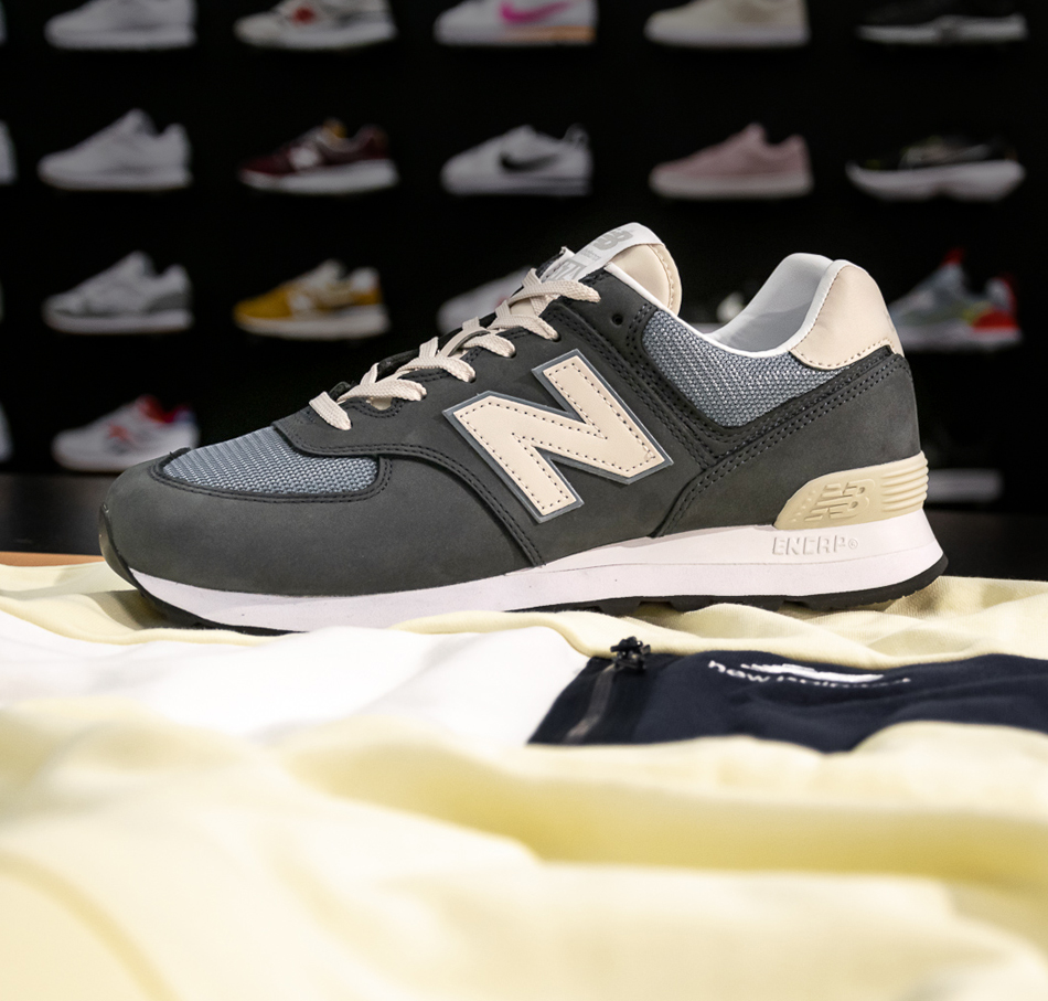Blaugrauer New Balance 574 Premium 