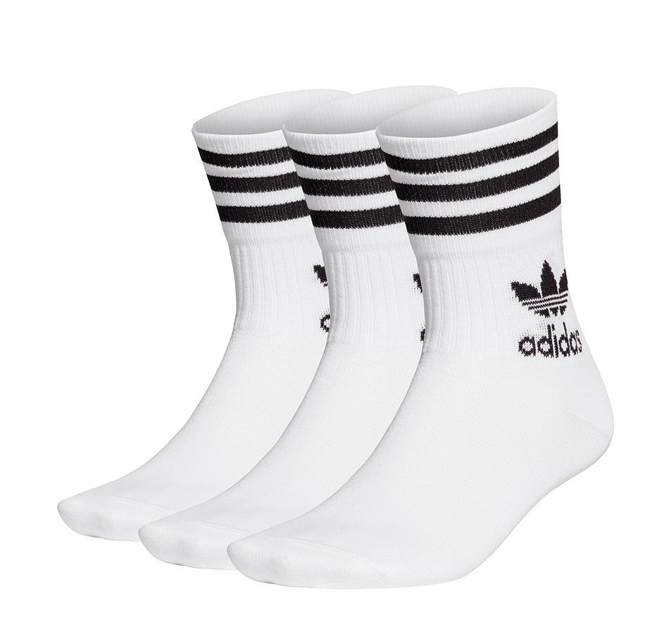 adidas Originals Mid Cut Crew Sock 3Pack - White