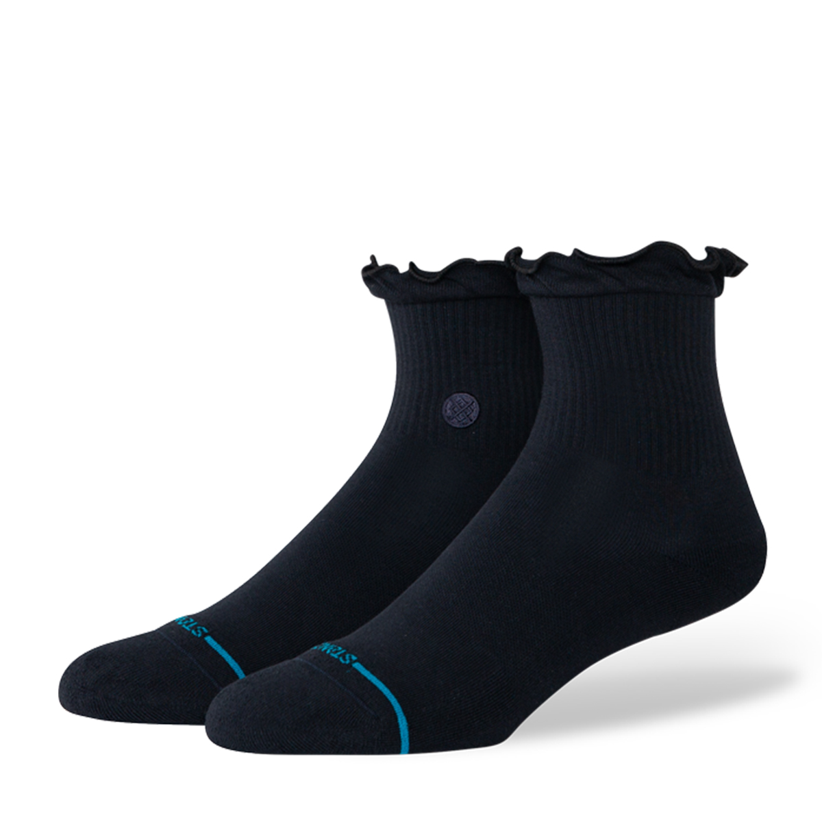 Ruffle Icon Quarter Socke - Black