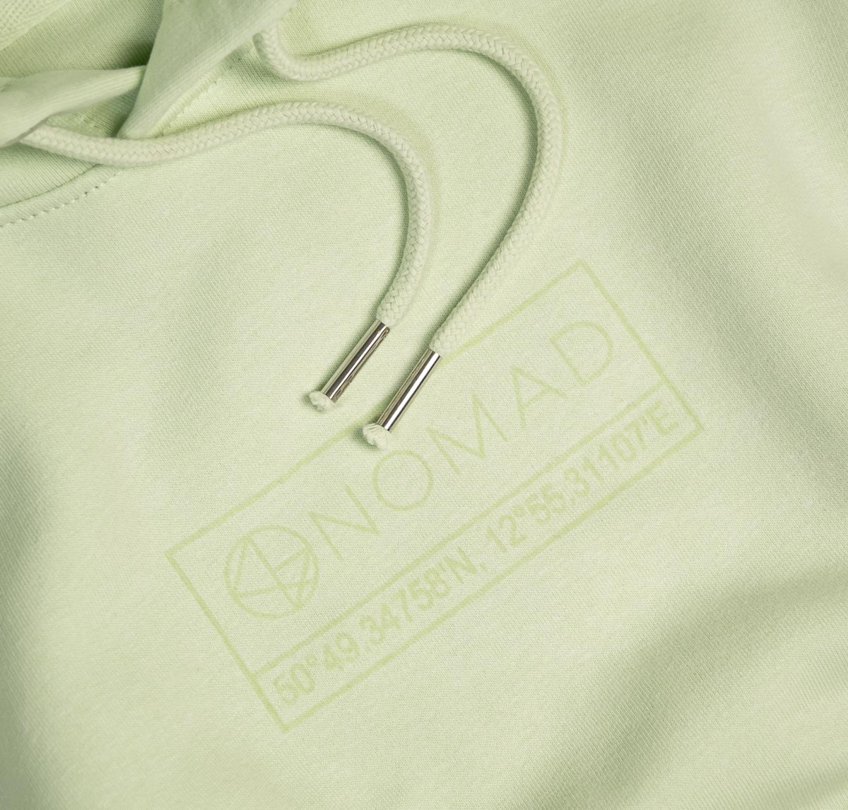 NOMAD Logo Hood - Vintage Pastels - Green detail