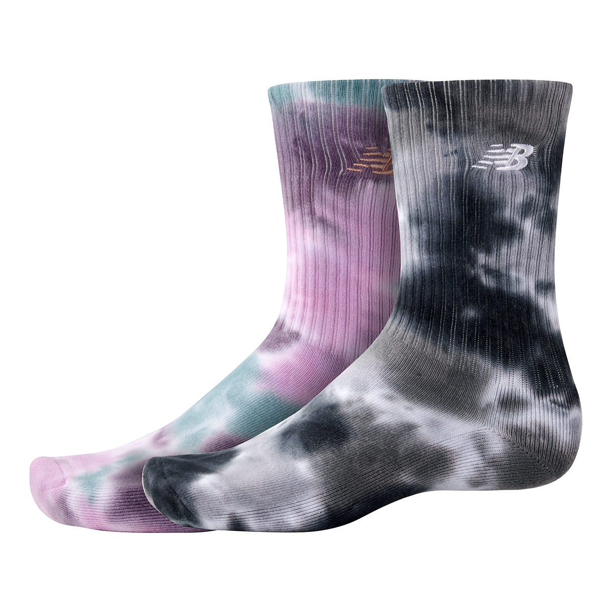 Tie Dye Crew Sock 2Pack - Black Lilac