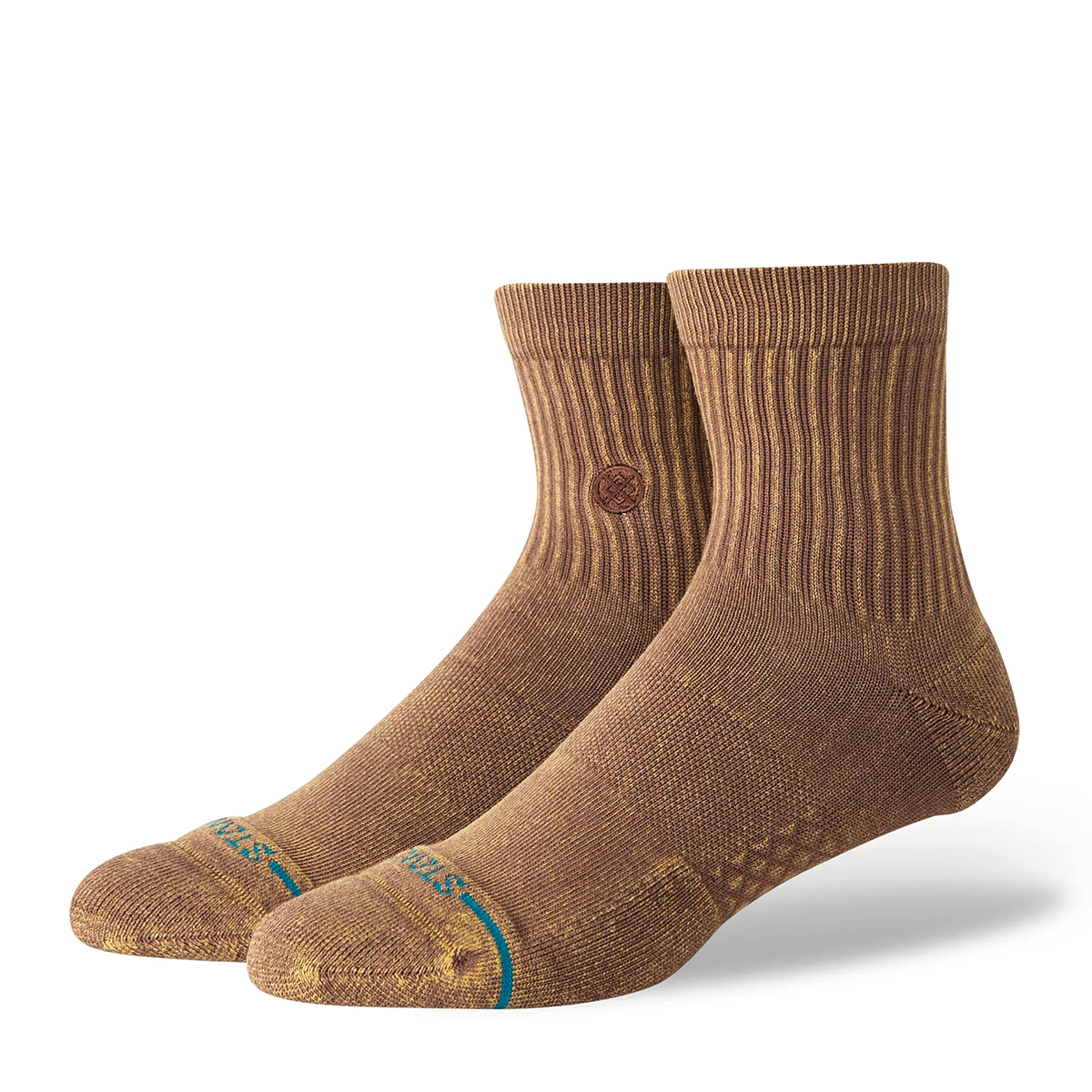 Icon Washed Quarter Socke - Brown