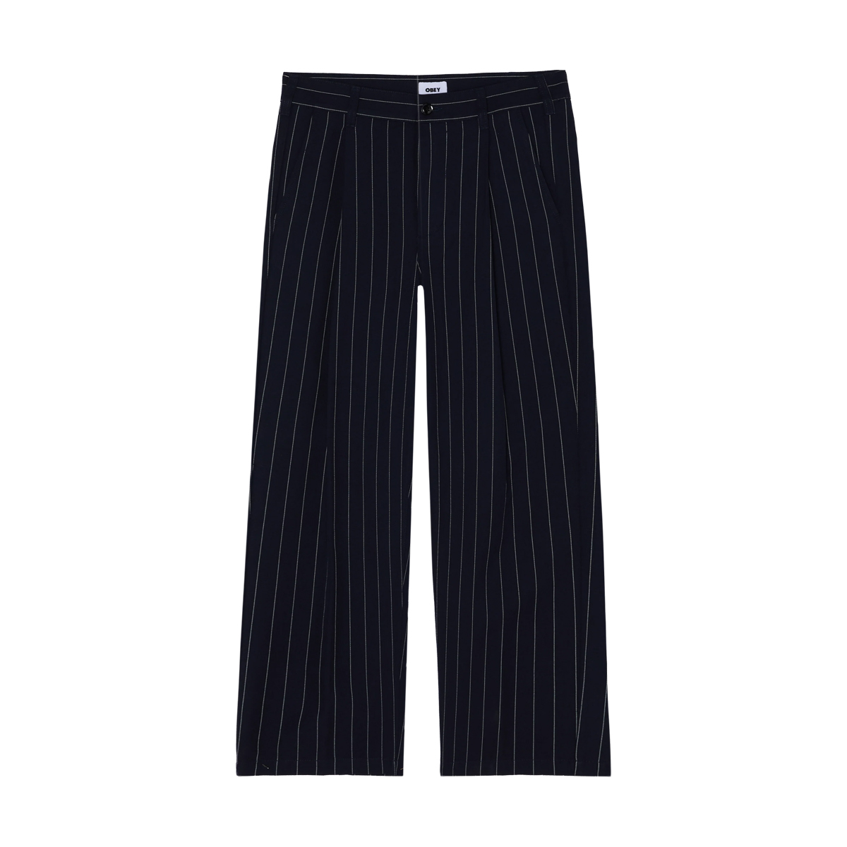 Dean Stripe Pleated Pant - Navy