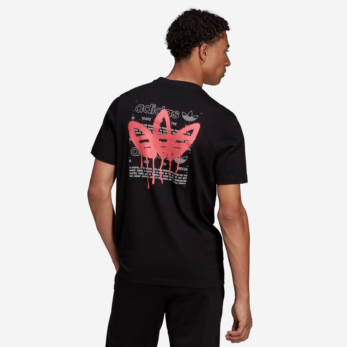 Graphics Behind The Trefoil Tee - Black Red