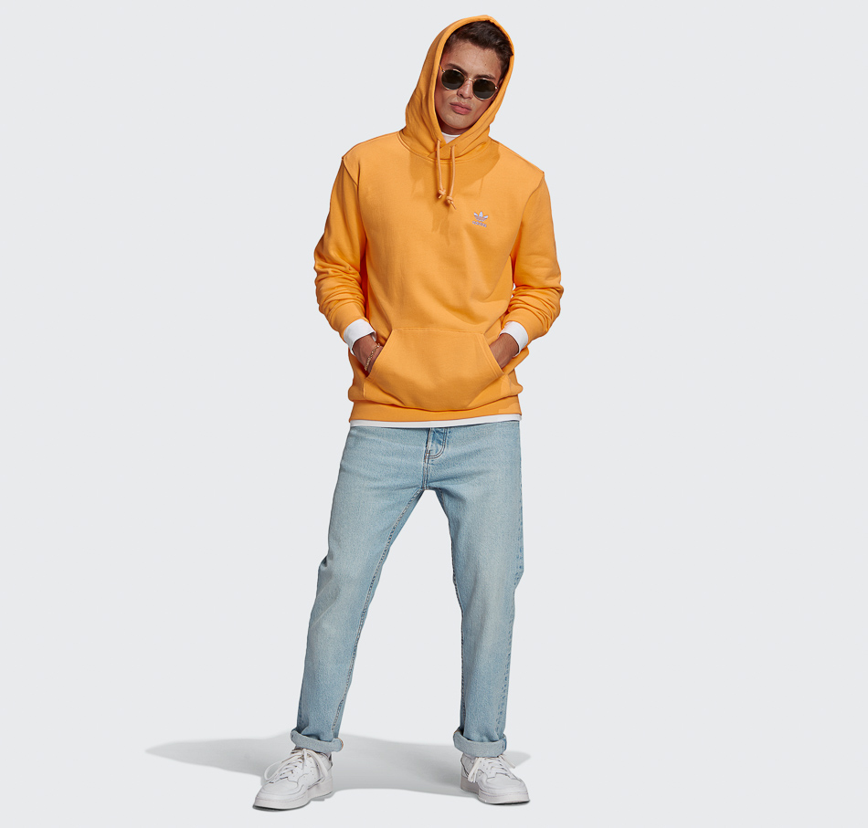adidas Originals Trefoil Essential Hoodie - Hazy Orange