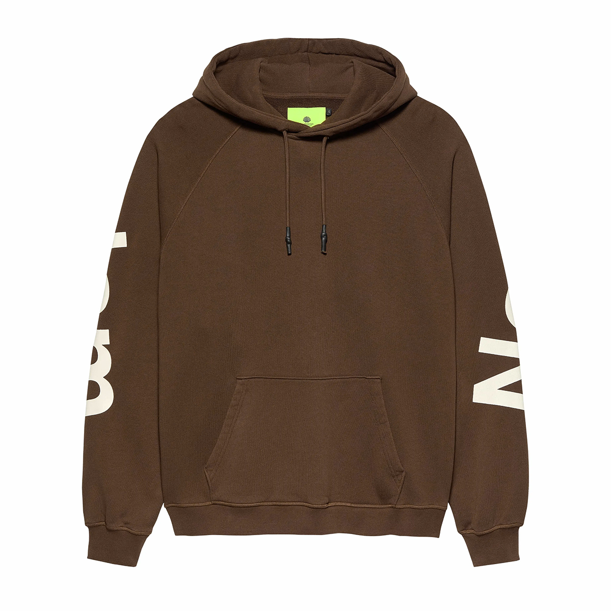 Logo Line Hoodie - Oversized - Brown Cream