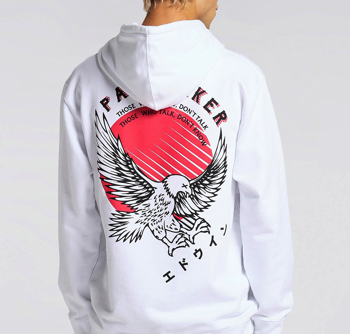 EDWIN Pacemaker - Eagle Hoodie - White back detail