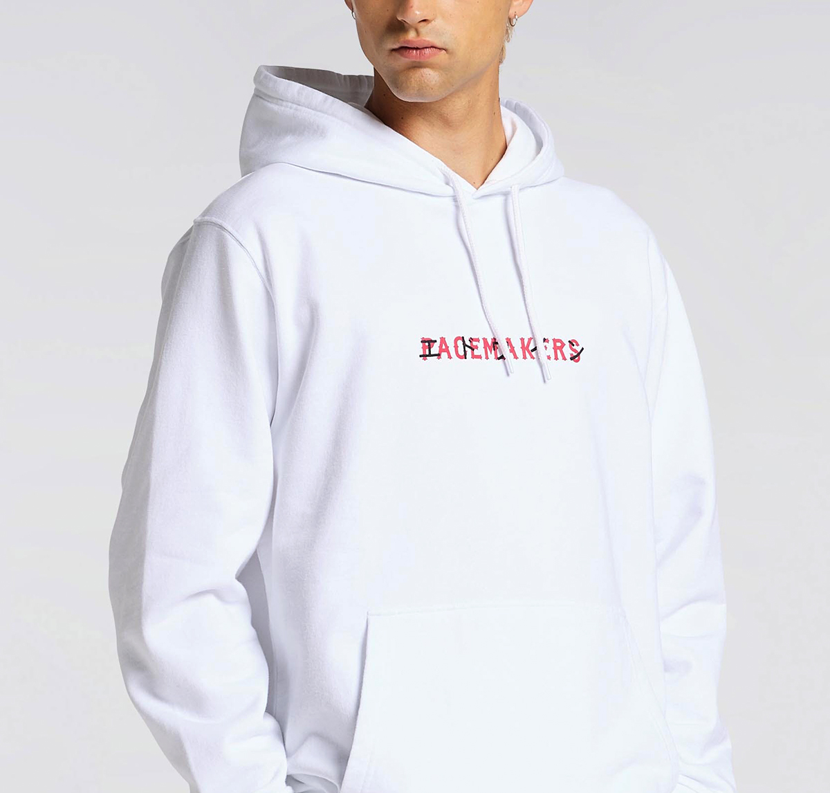 EDWIN Pacemaker - Eagle Hoodie - White front detail