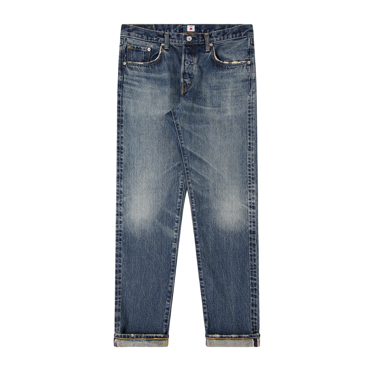 Regular Tapered - Made In Japan - Kurabo Recycle Red Selvage Denim 14oz - Blue Mid Dark Used