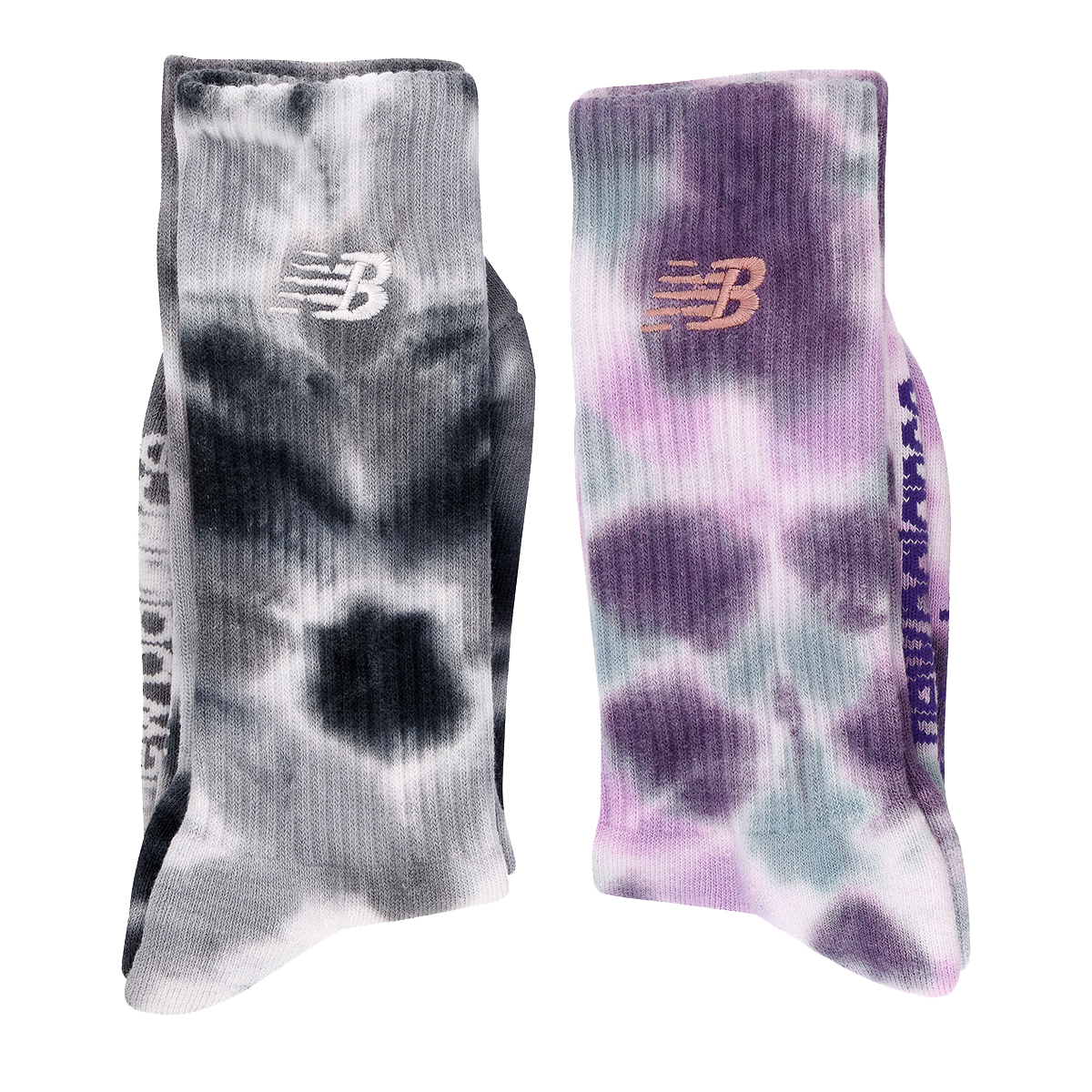 Tie Dye Crew Sock 2Pack - Black Lilac