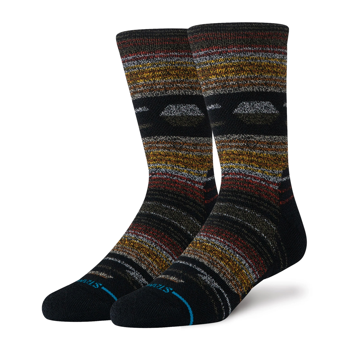 Fork In The Road - Performance Merino Wool Socke - InfiKnit - Black