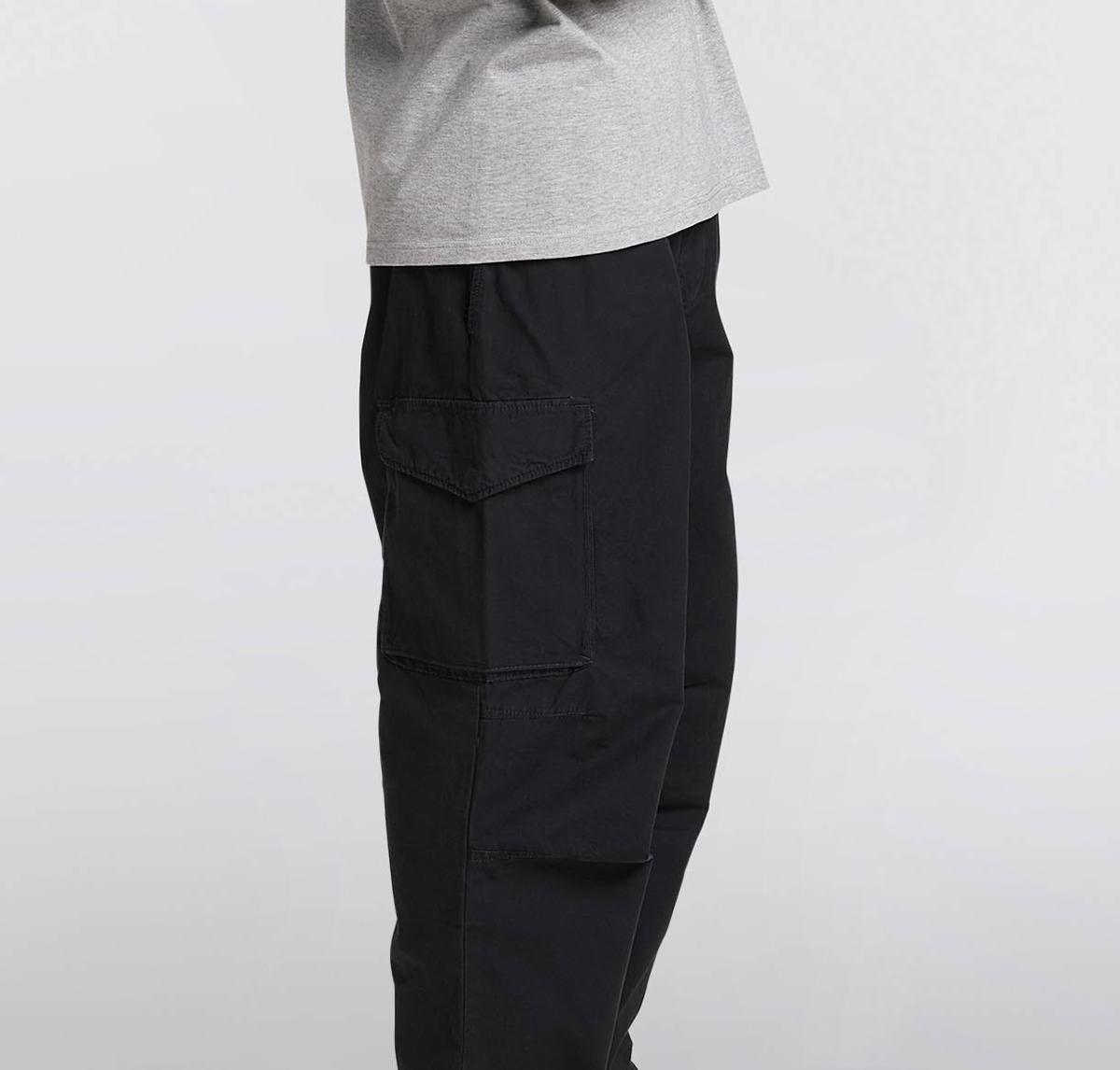 EDWIN Squad Pant - Rip Stop - Black Garment Dyed side detail