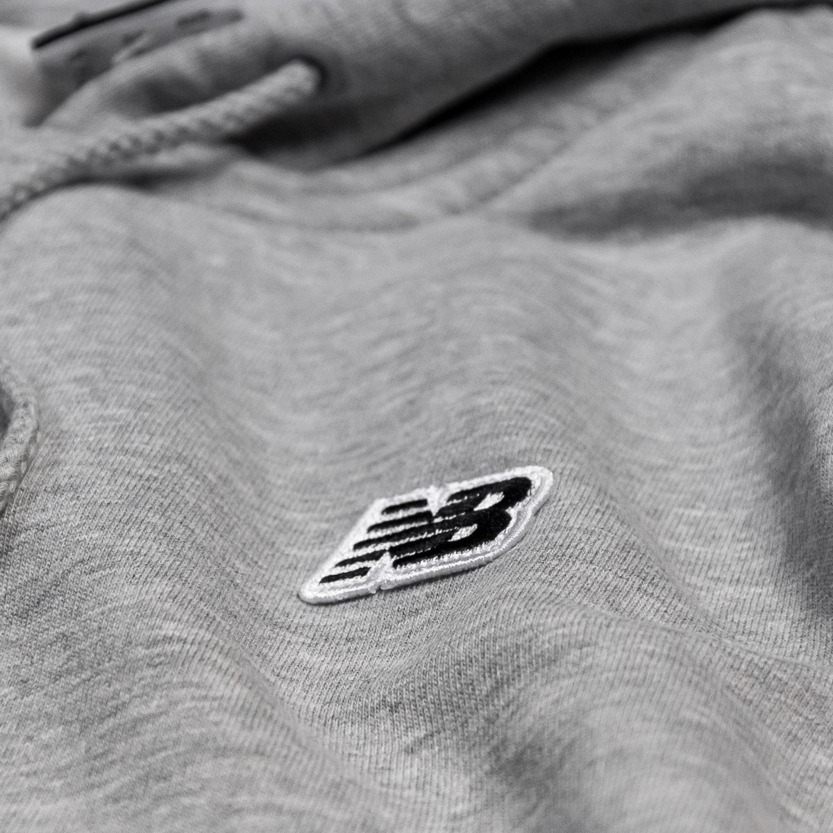 Small Logo Patch Hoodie - Athletic Grey
