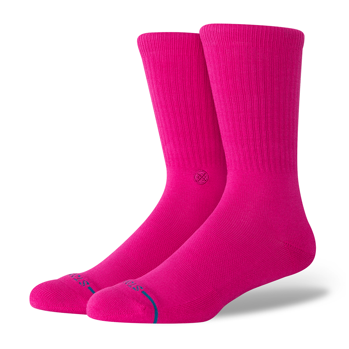 Icon Crew Socks - Fuchsia