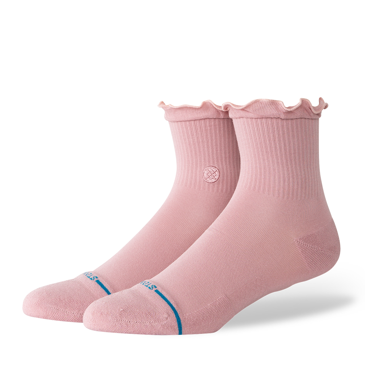 Ruffle Icon Quarter Socke - Pink