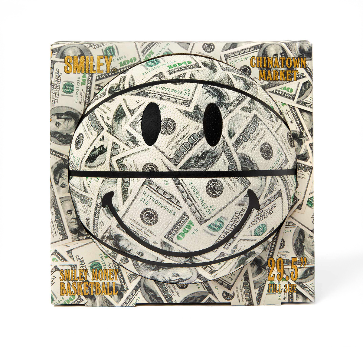 Chinatown Market Smiley Money Basketball - Size 7 packaging
