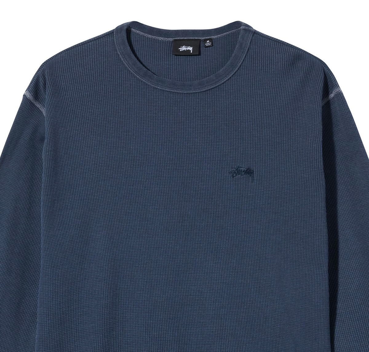 Stüssy Dyed Thermal - Navy front detail