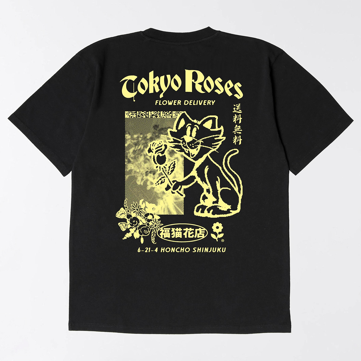 Tokyo Roses - Oversized Tee - Black