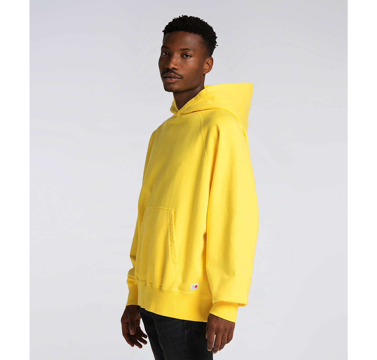 EDWIN Raglan Sleeve Hoodie - Made In Japan - Kiku Yellow side