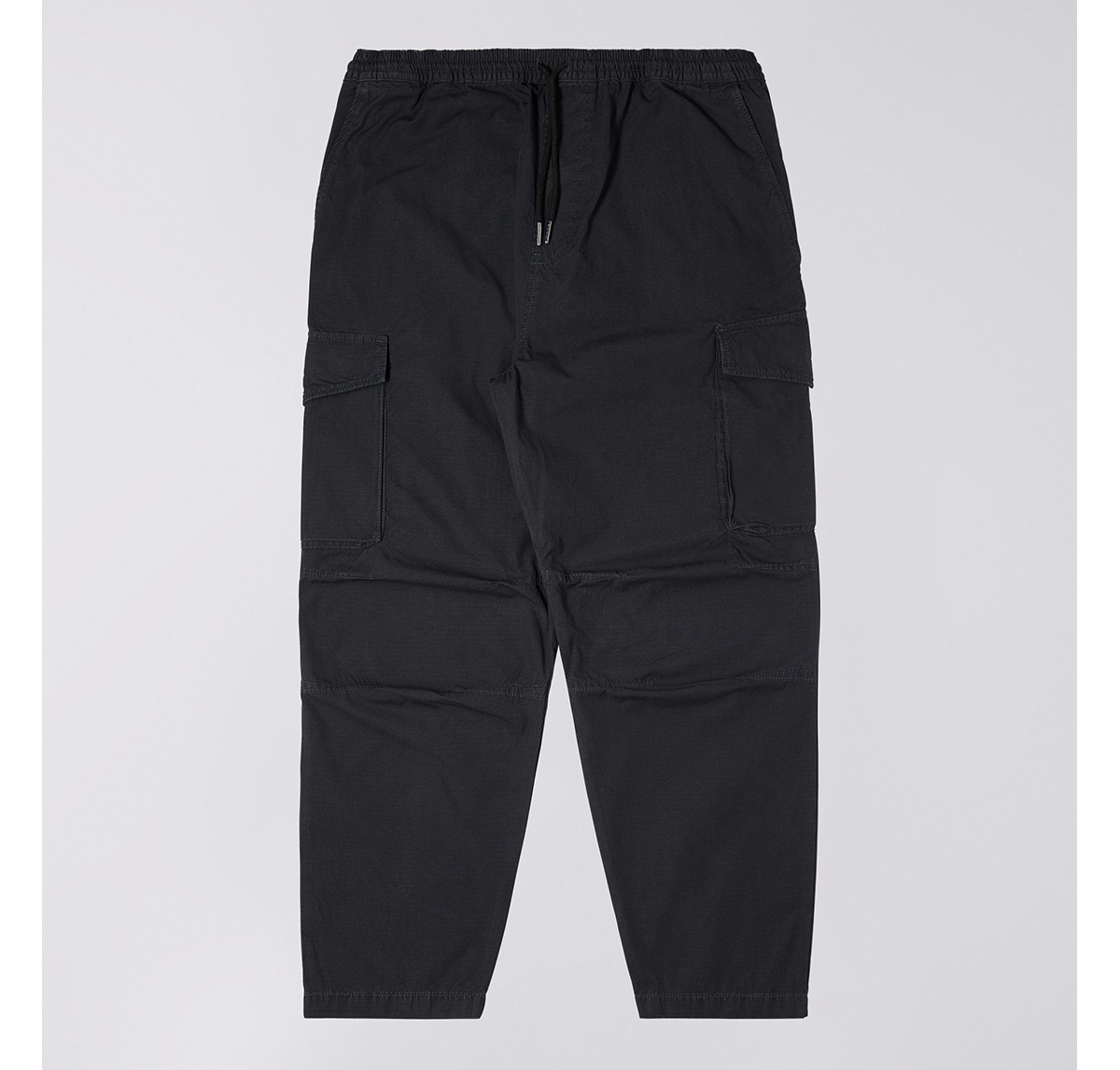 EDWIN Squad Pant - Rip Stop - Black Garment Dyed front flat