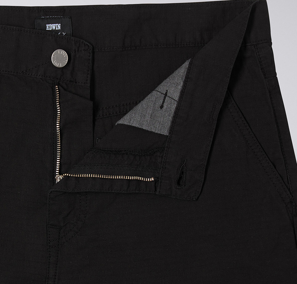 EDWIN Universe Pant - Cropped - Black Garment Dyed