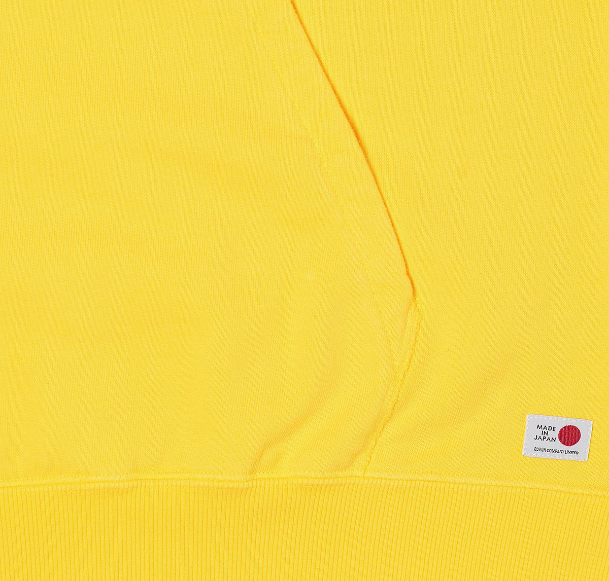 EDWIN Raglan Sleeve Hoodie - Made In Japan - Kiku Yellow detail