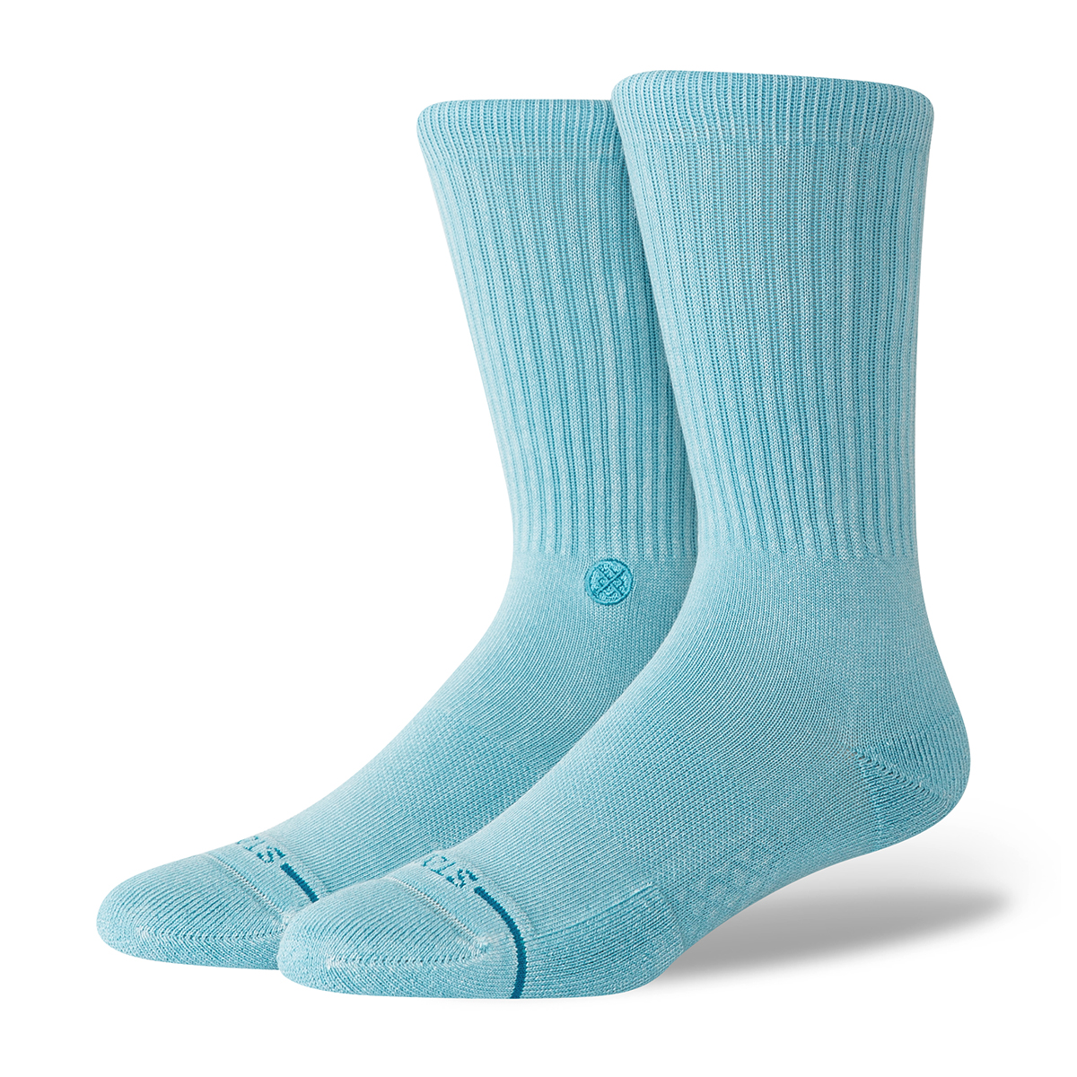 Icon Dyed Crew Socks - Electric Blue