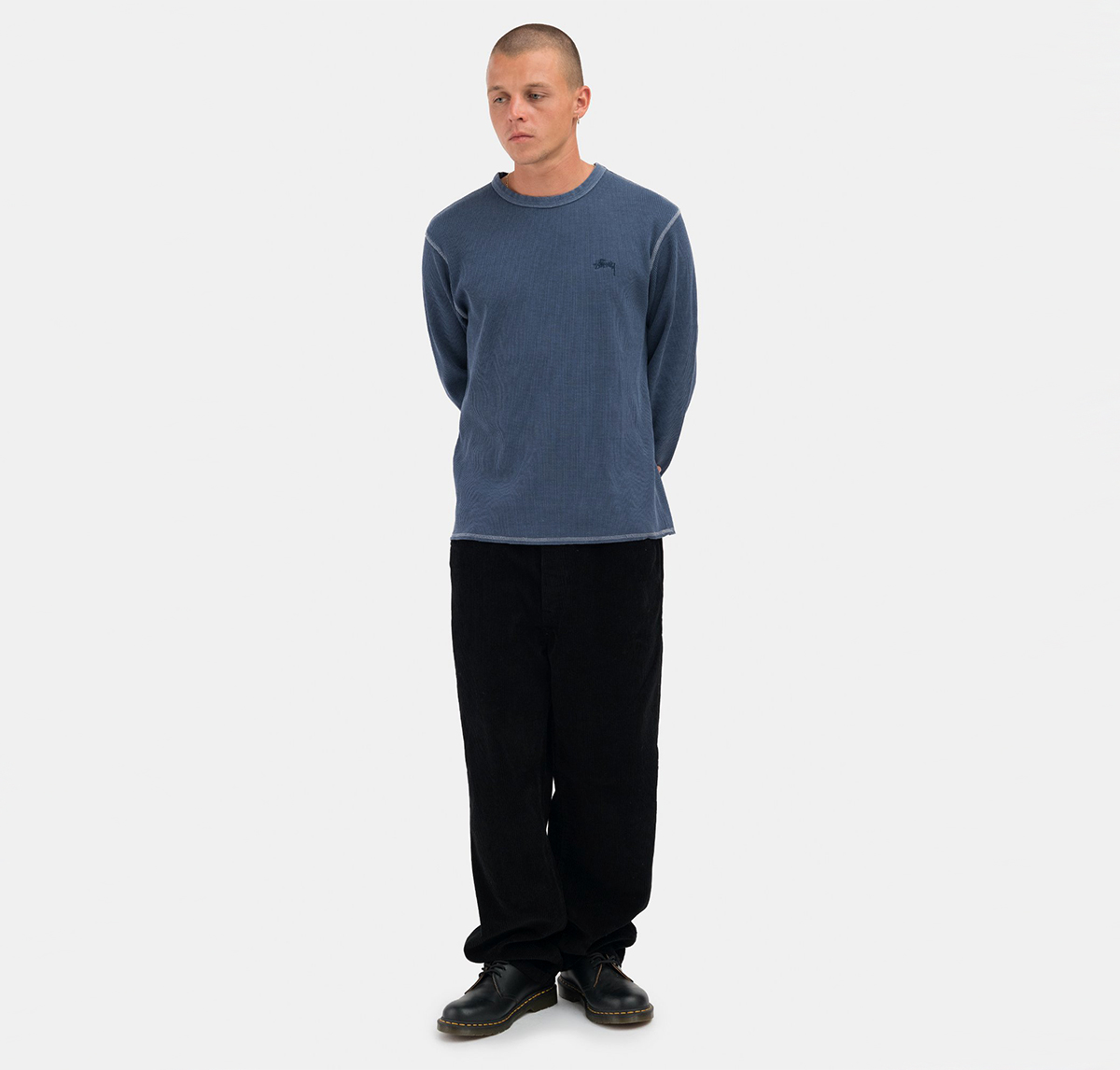 Stüssy Dyed Thermal - Navy outfit