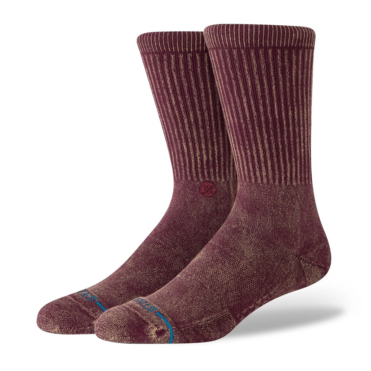 Icon Dyed Crew Socks - Fig