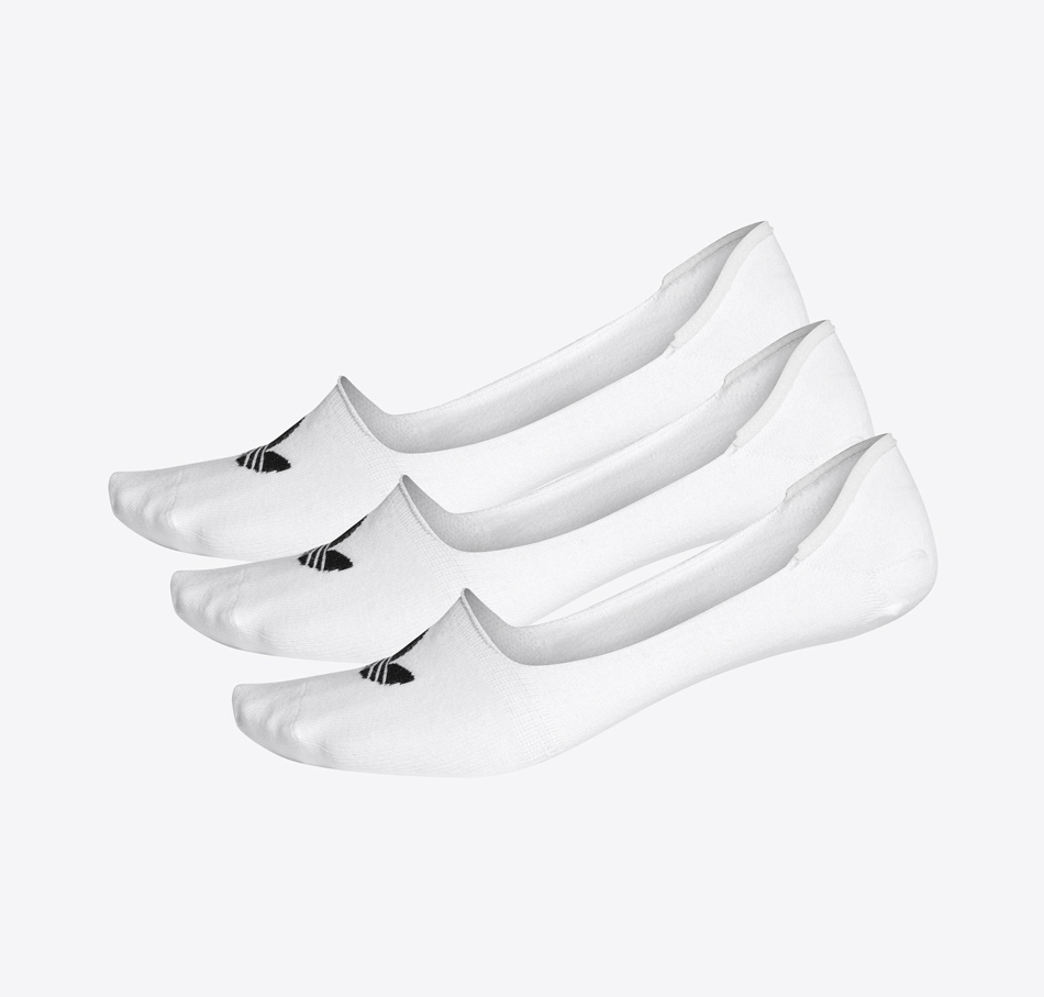 adidas Originals Trefoil No Show Sock 3Pack - White